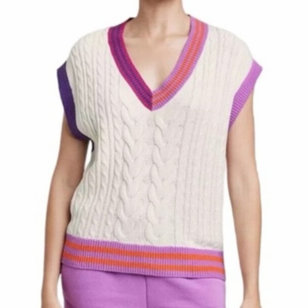 WILD FABLE VEST MULTICOLOR OVERSIZED PREPPY Size Large